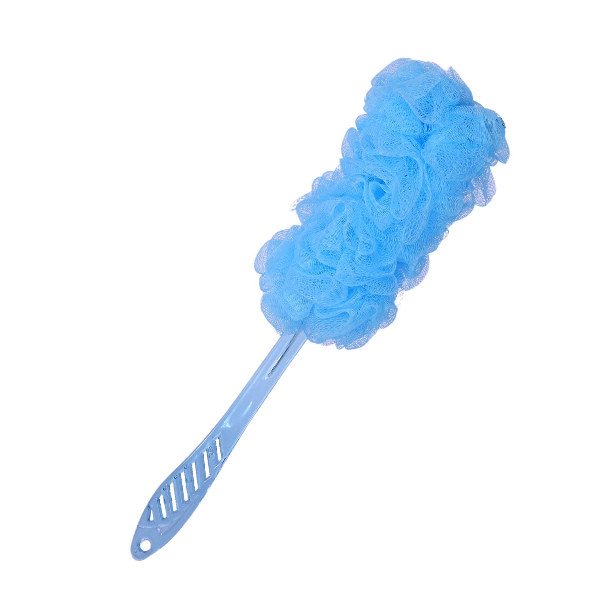 Kazarmaa Bath Brush with Long Handle & Soft Nylon Mesh - Blue