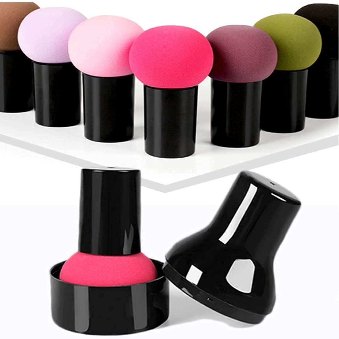 Kazarmaa Mushroom Head Beauty Blender Soft Powder Puff For Makeup,Foundation Blender (Multicolor)