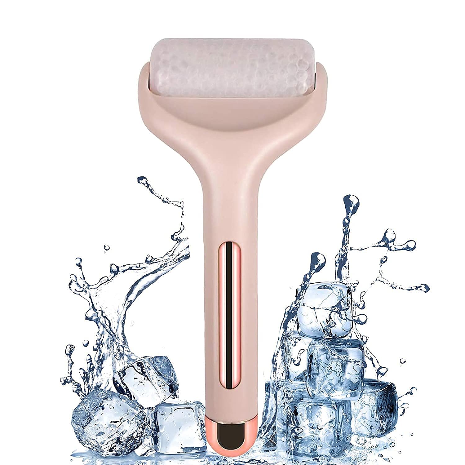 Kazarmaa Ice Face Mssager for De-puffing, Shrink/Tighten Pores & Face Toning Massage - Pink