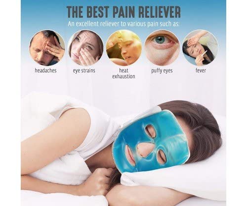 Kazarmaa Aqua Ice Cooling Gel Face Mask for Pain Relief, Redness, Face Cold Therapy - Blue