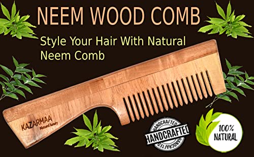 Pure Organic 100% Natural Neem wood Comb