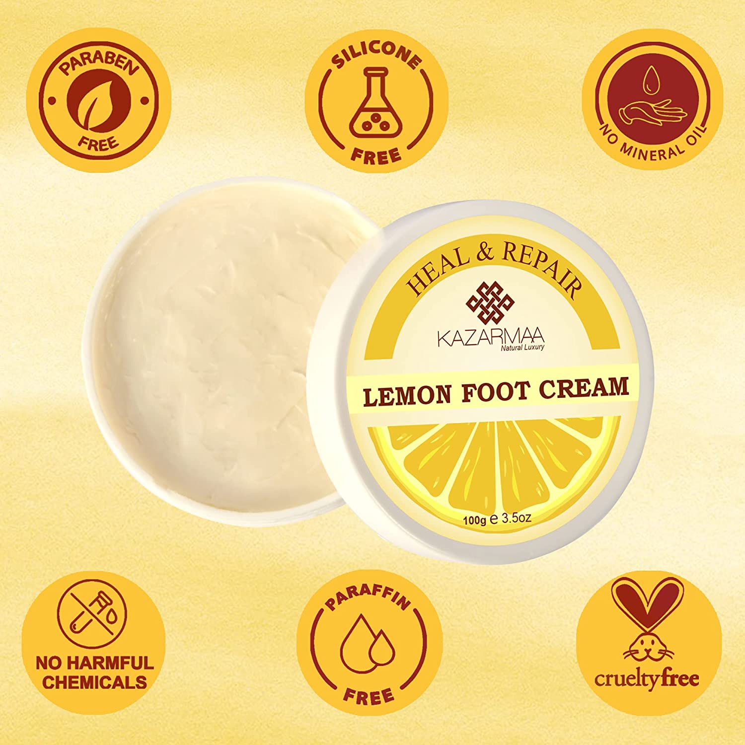 Lemon Foot Cream For Cracked Heels - 100gm