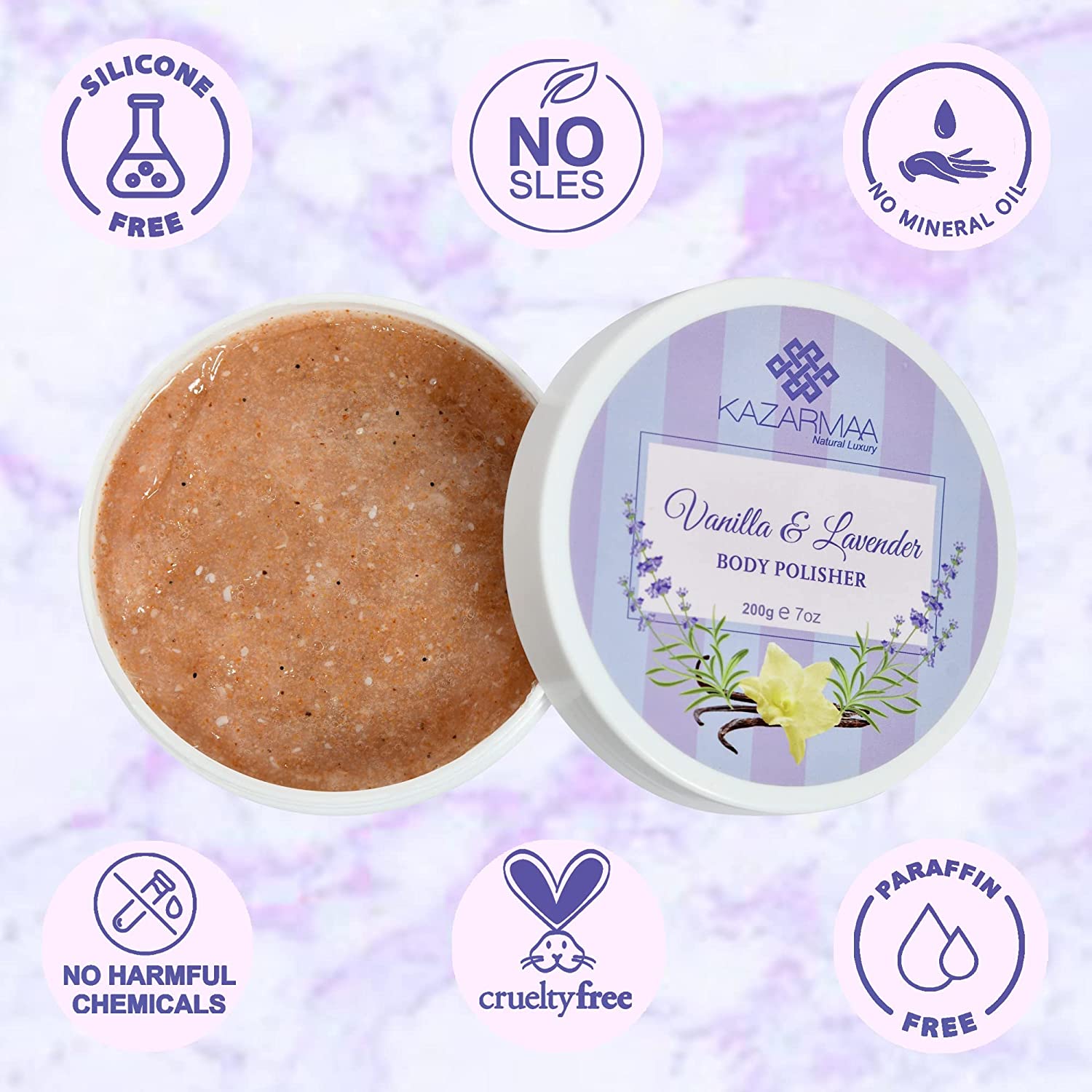 Vanilla & Lavender Exfoliating Body Scrub- 200gm