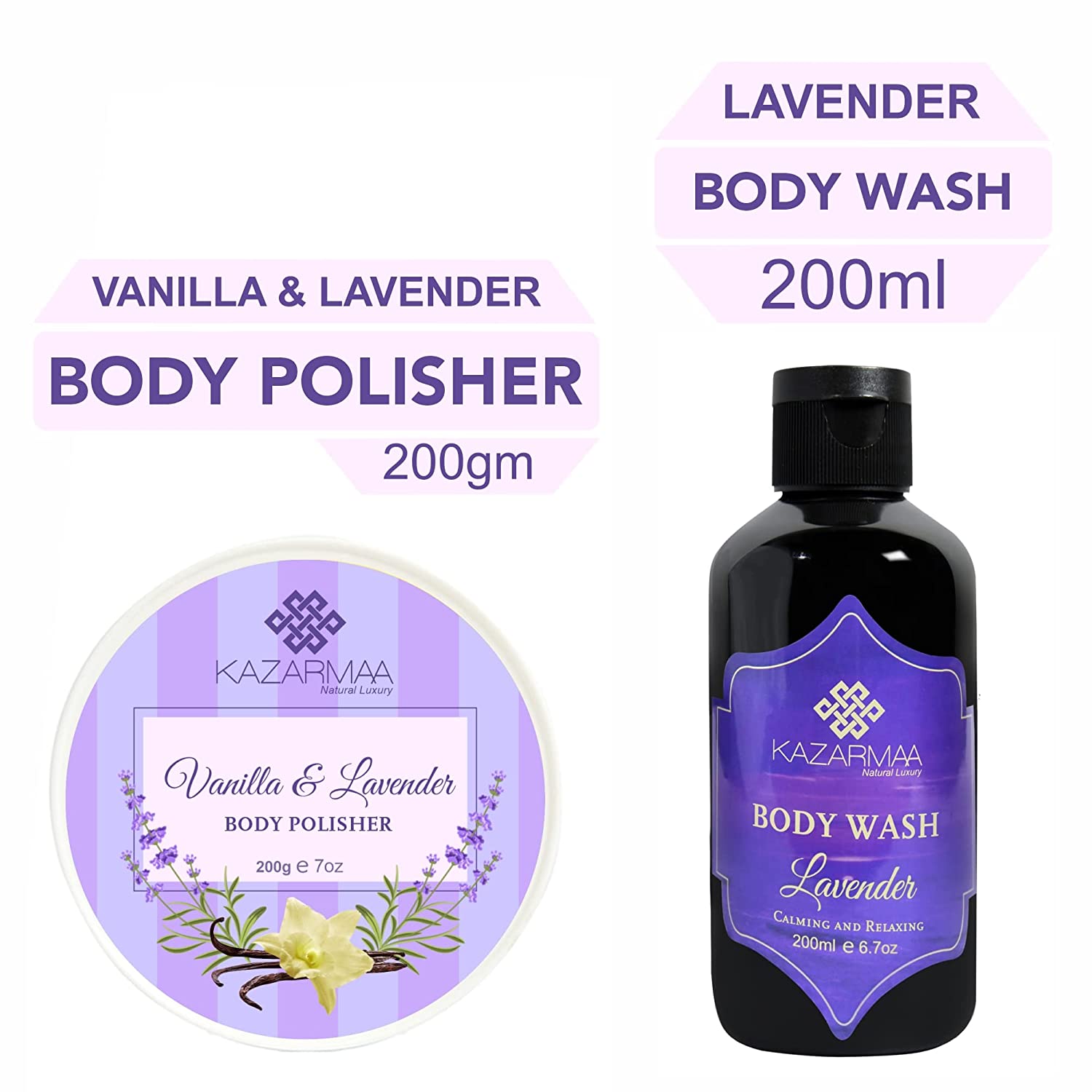 Vanilla & Lavender Body Polisher & Body Wash Combo (Pack Of 2)