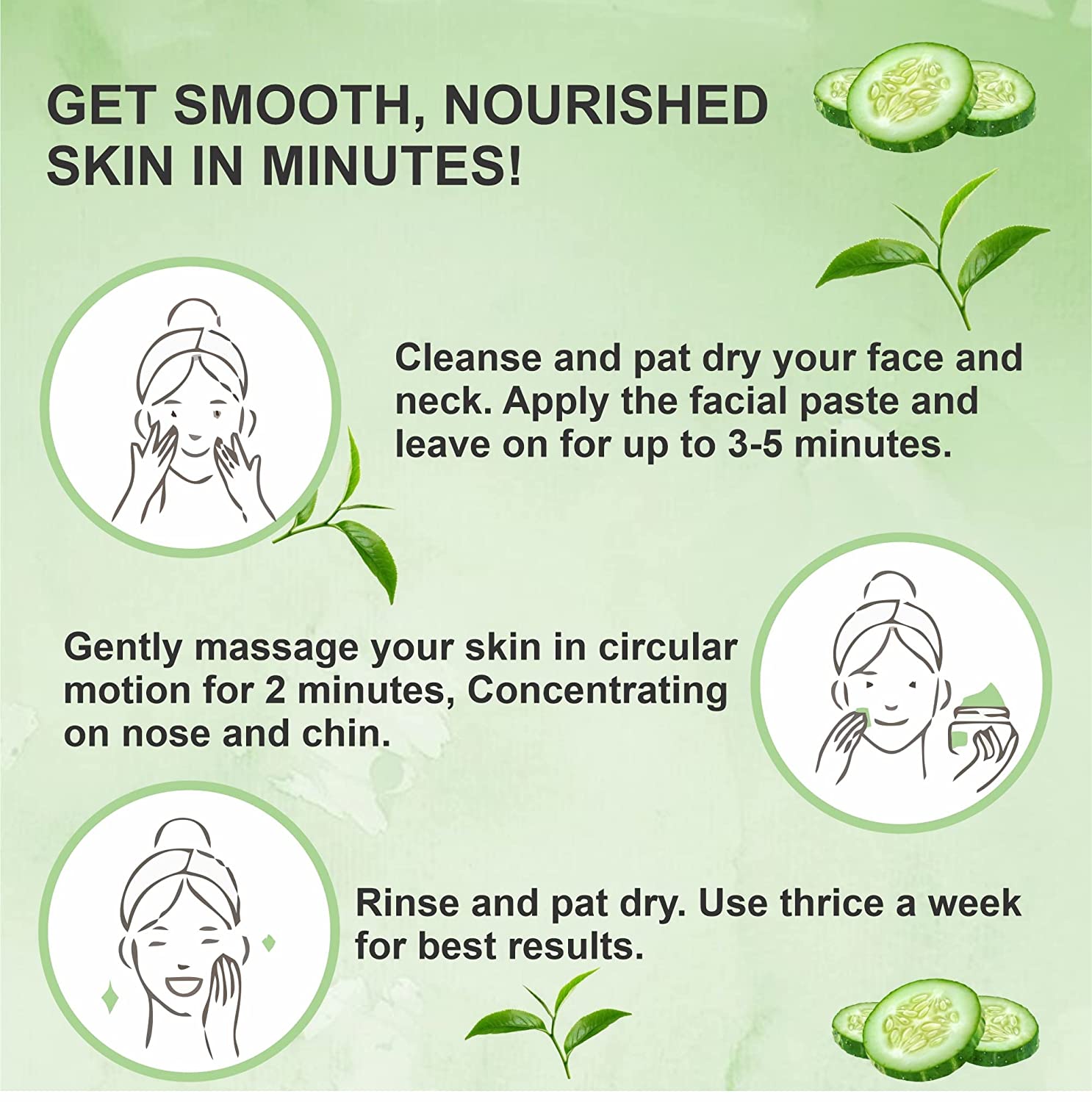 Cucumber and Green Tea Face Scrub - 100gm