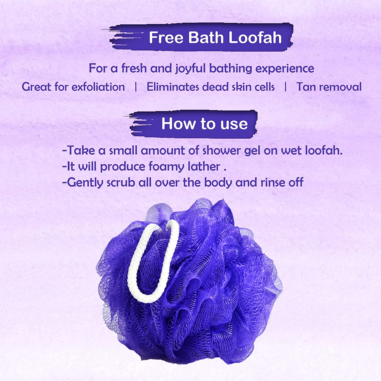 Lavender Shower gel -200ml With loofah