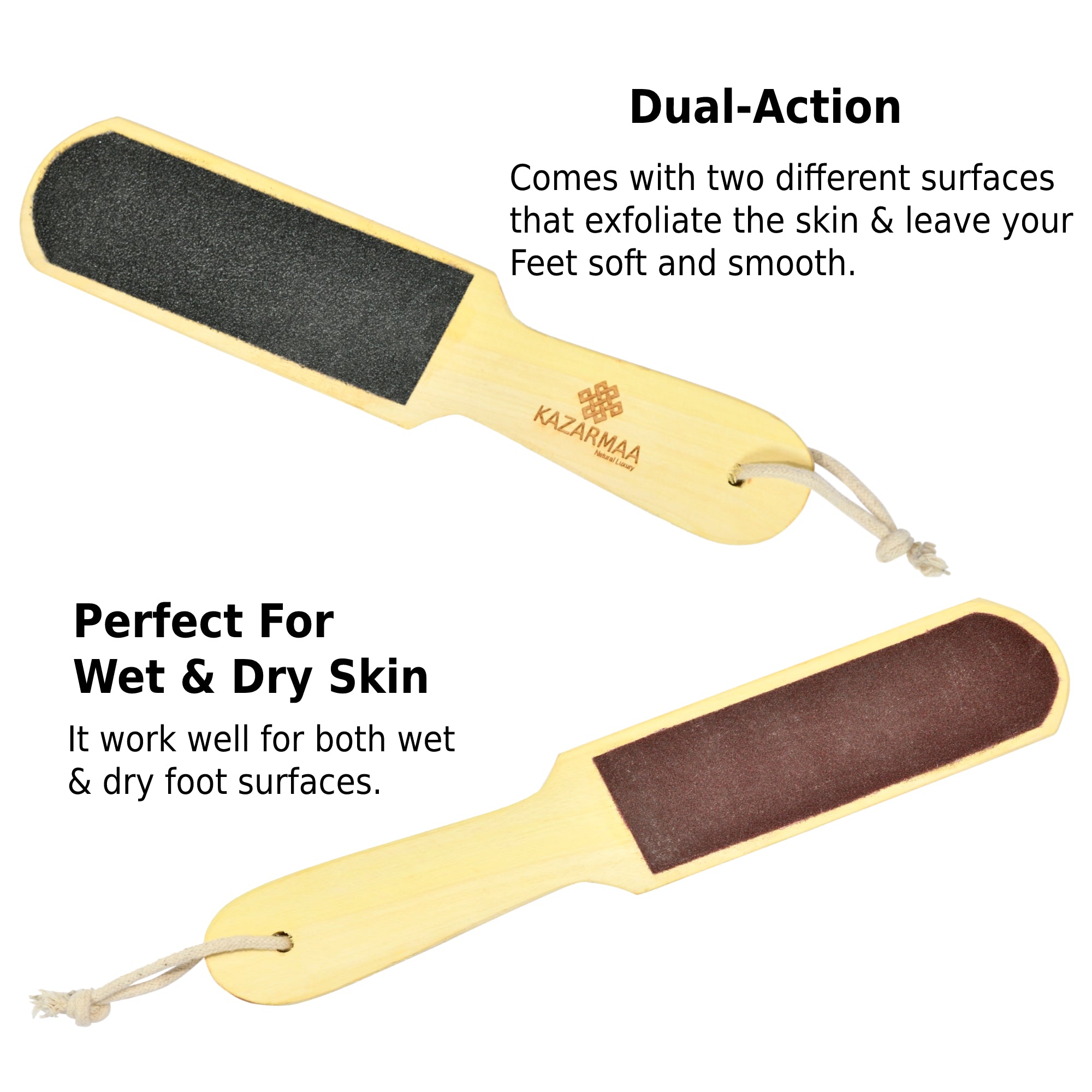 2 Sided Wooden Foot File - Dry, Dead Skin Exfoliator, Sander, & Scrubb –  GranNaturals