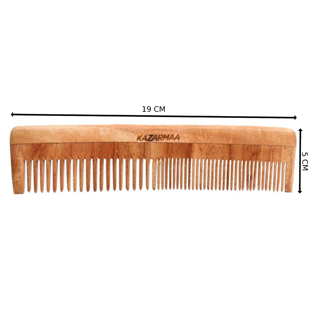 100% Natural Kacchi Neem wood Comb